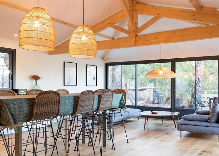 Villa Cap Aupa Cap - Cap Ferret Le Canon - Neuve En Bois 10 Pers